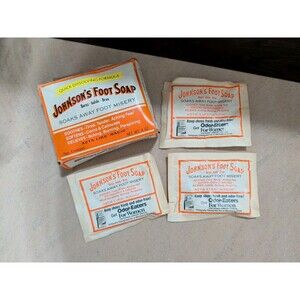 Vintage JOHNSON'S Foot Soap Powder - 3 Packets With Box Discontinued
